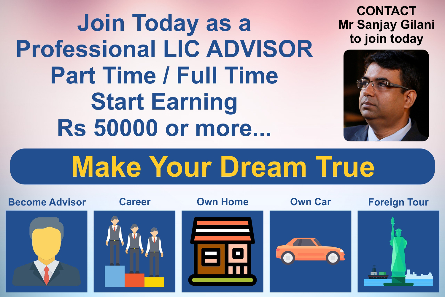 join lic as an advisor now in delhi